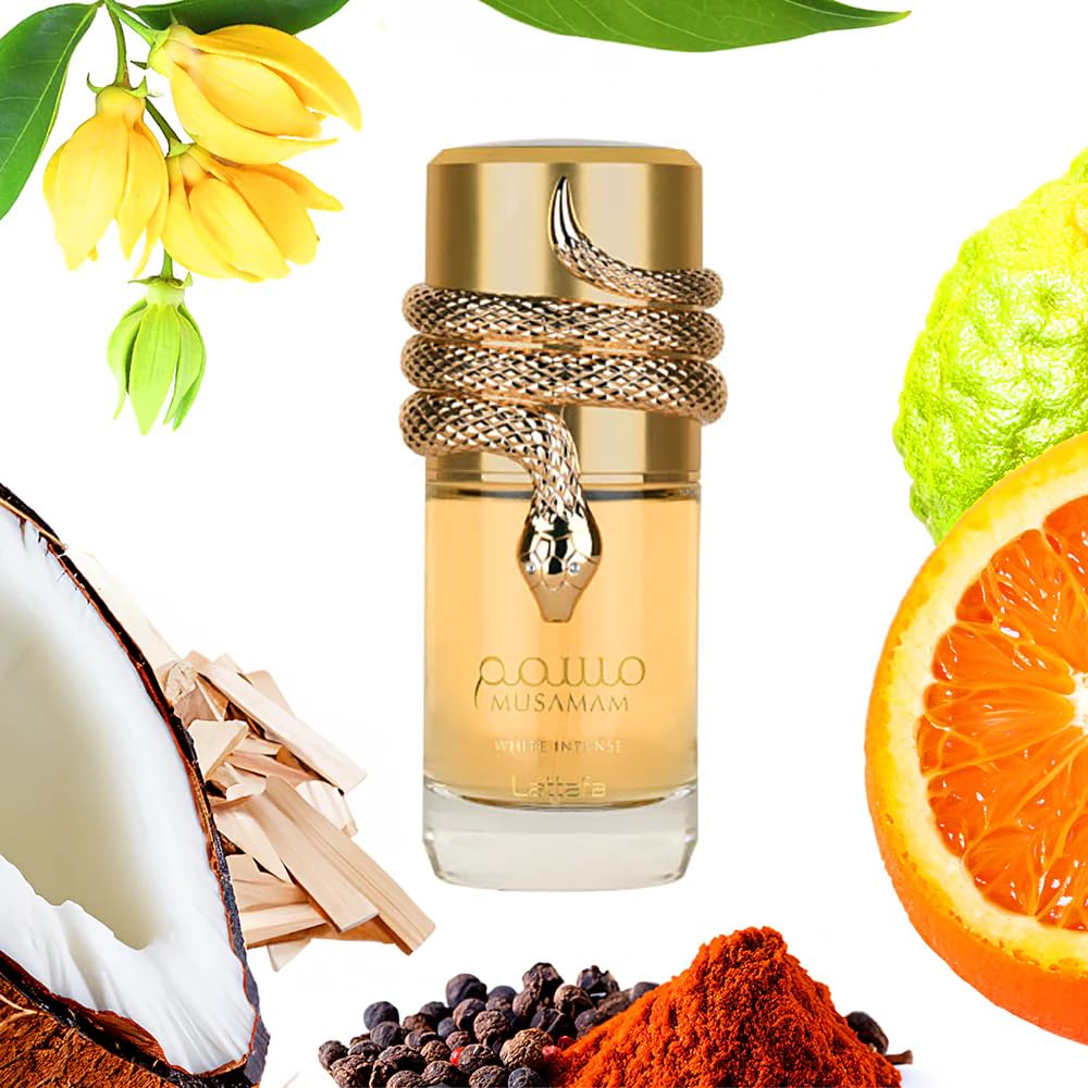 Musamam White Intense de Lattafa 3.4fl Oz, 100ml