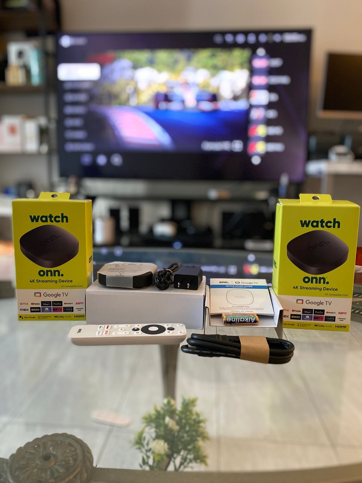 Onn TV Dispositivo de transmisión Android TV 4K UHD