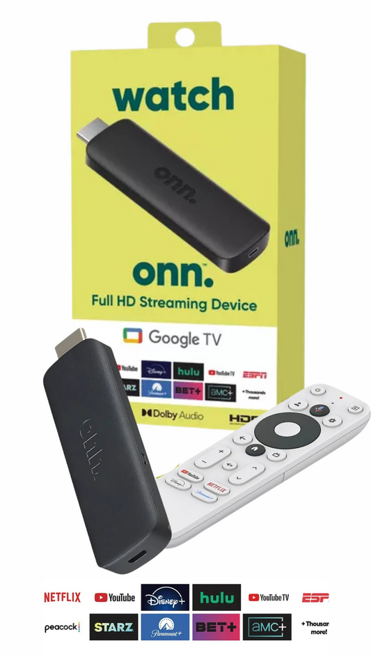 Onn TV FHD Streaming Stick Con Google TV Color Negro